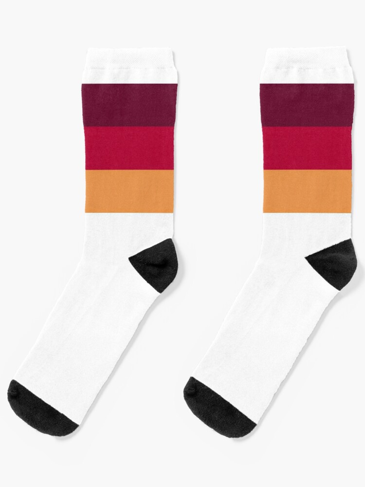 Maroon/Gold Striped Socks