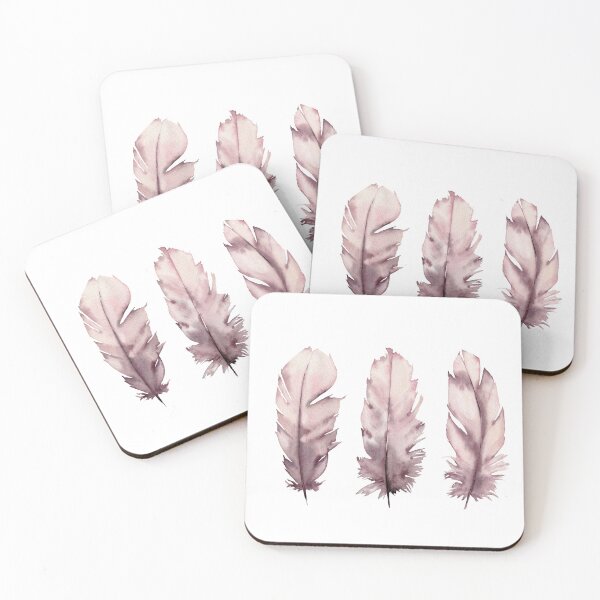 Item preview, Blush pink feathers illustration designed and sold by InnaPatiutko.
