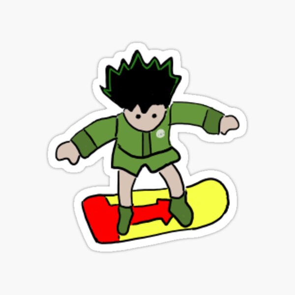 little boy skating Sticker