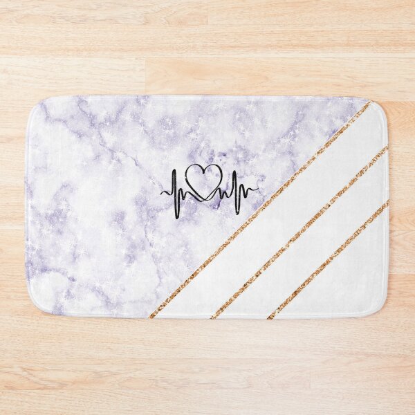 Item preview, Purple Marble Heartbeat Pattern Gold Glitter Wallpaper designed and sold by Jolly-Yosei.