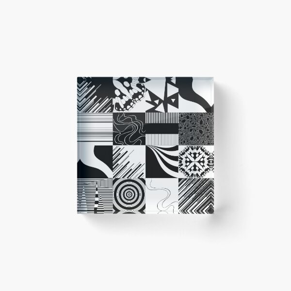 Item preview, Patchwork Patterns - Black and White designed and sold by LAEC-Shop.