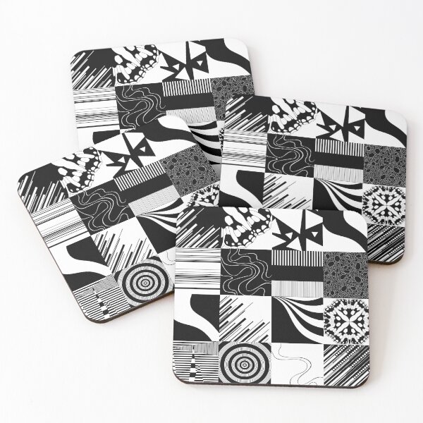 Item preview, Patchwork Patterns - Black and White designed and sold by LAEC-Shop.
