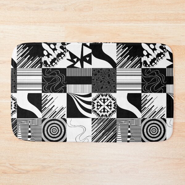 Item preview, Patchwork Patterns - Black and White designed and sold by LAEC-Shop.