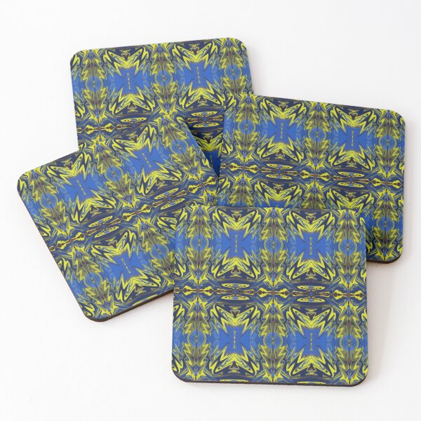 Item preview,  Kallexos-Design- Yellow in Blue Star- Hippie Fantasy Design designed and sold by Kallexos.