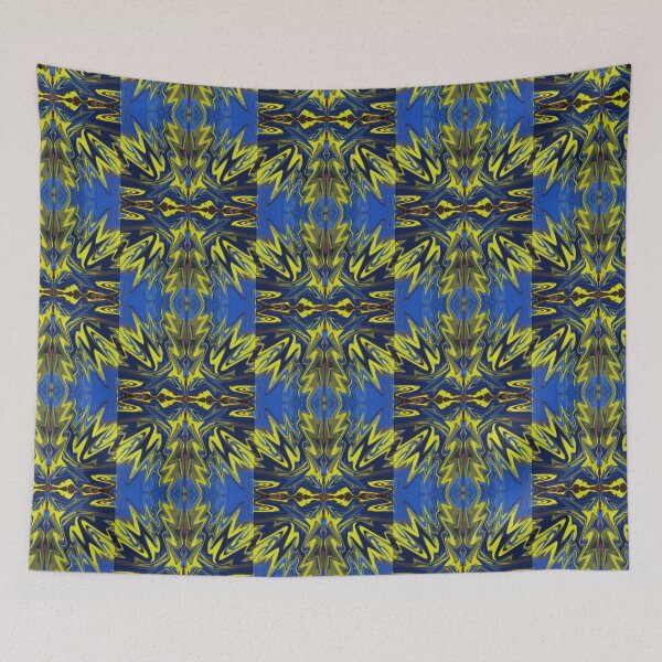 Item preview,  Kallexos-Design- Yellow in Blue Star- Hippie Fantasy Design designed and sold by Kallexos.