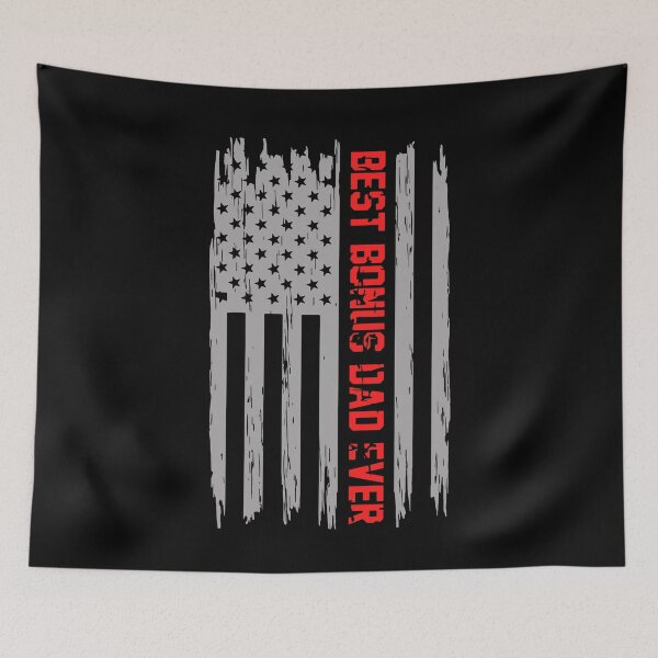 Item preview, Best Bonus Dad Ever Father's day 4th of July distressed American Flag designed and sold by oussama dif.