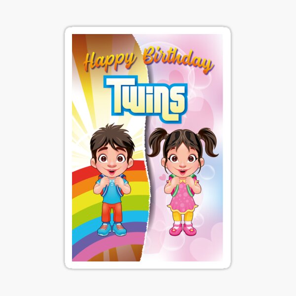 Happy Birthday Twins Stickers Redbubble