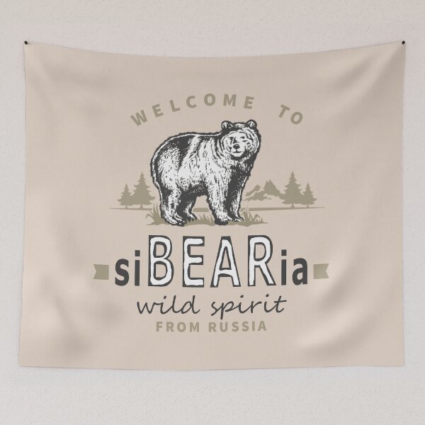 Item preview, Welcome to Siberia with bear from Russia, creme edition designed and sold by bye-then.