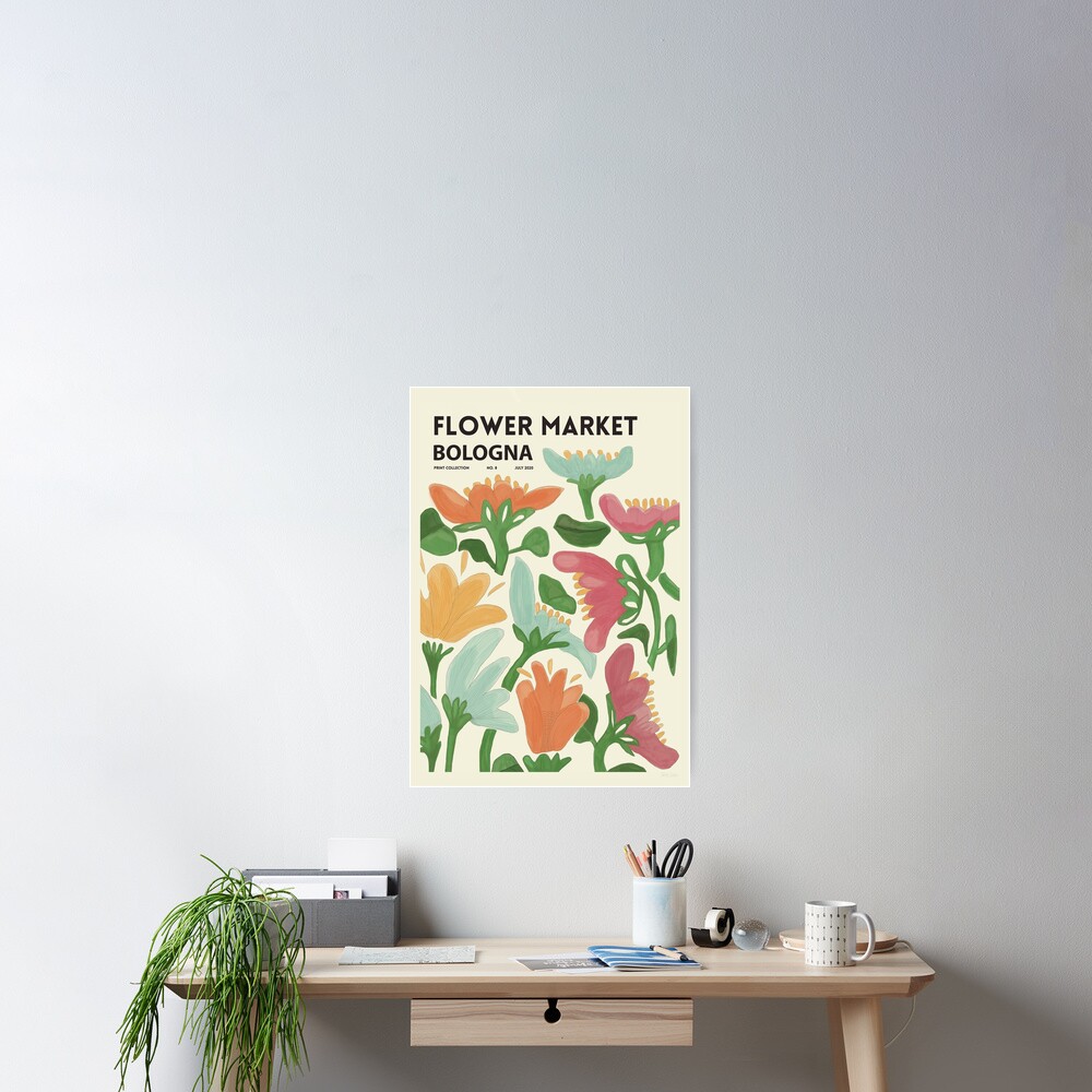 "Flower Market Bologna Poster" Poster for Sale by doufufapa Redbubble