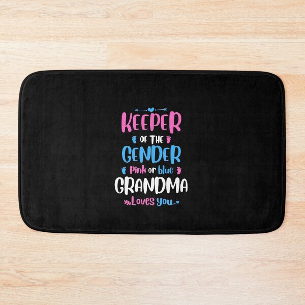 Item preview, Keepr of the gender pink or blue Grandma Loves you baby reveal party gift designed and sold by oussama dif.