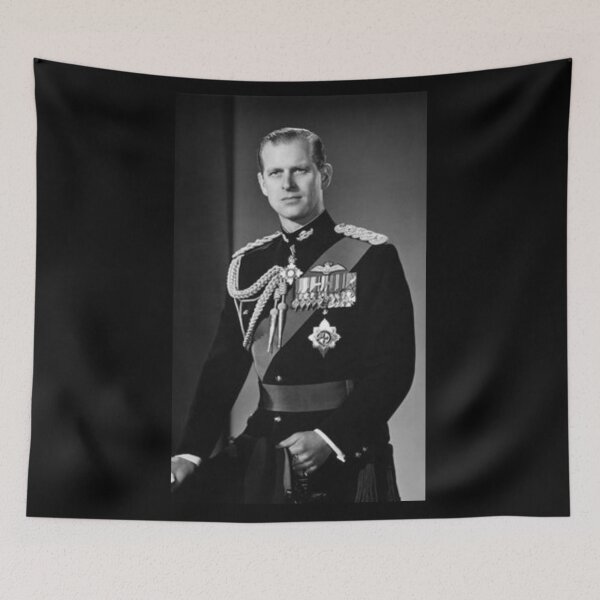 Item preview, Prince philip Duke of Edinburgh black and grey white Old  designed and sold by Blacksoulgear.