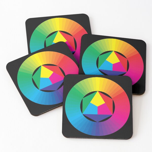 Item preview, CMYK (pigment) color wheel | Black background designed and sold by SushiPhobia.