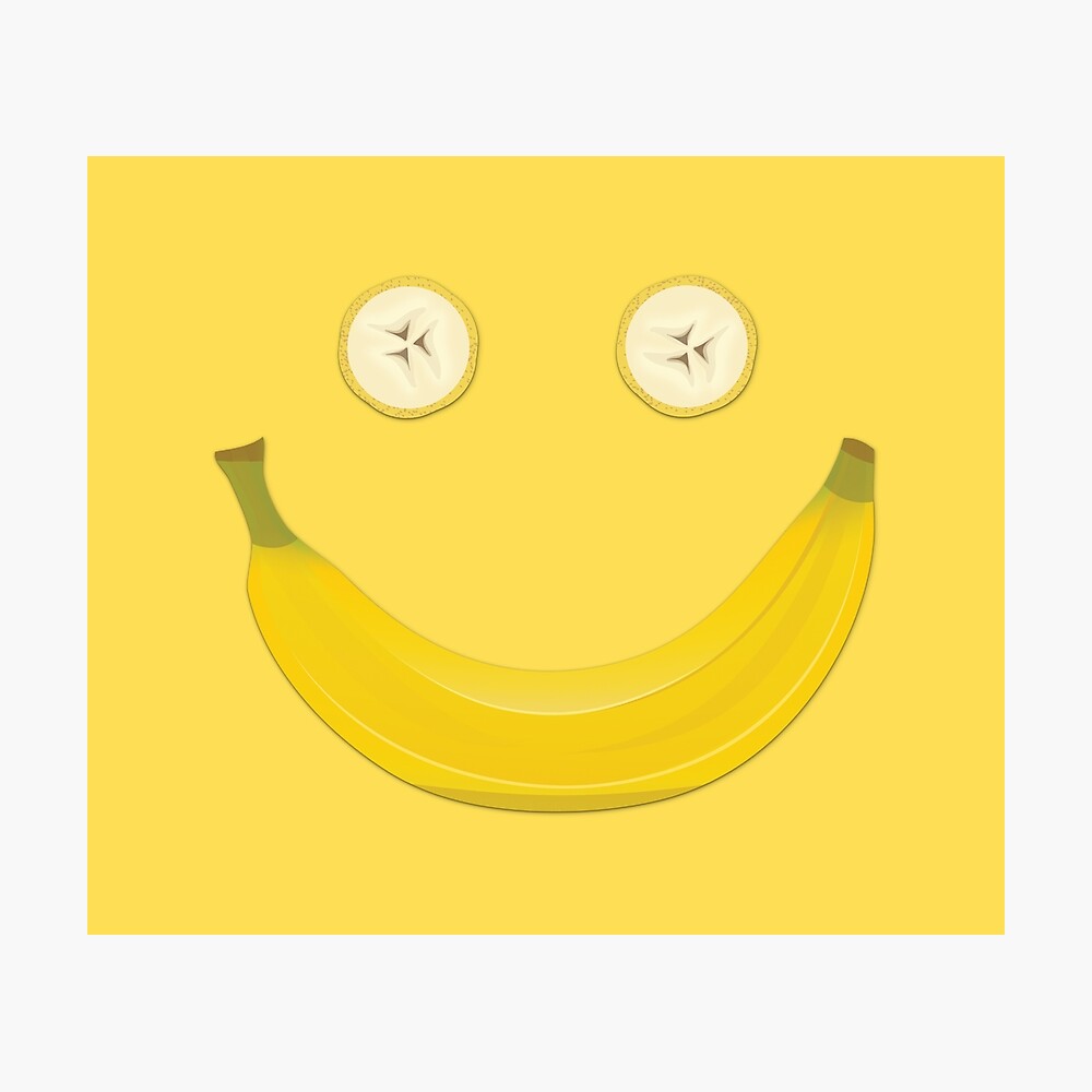 Funny Banana Yellow Smile Face