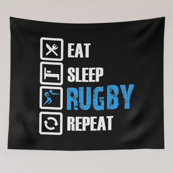 Item preview, Funny Rugby Apparel Eat Sleep Rugby Repeat  designed and sold by bale2014.