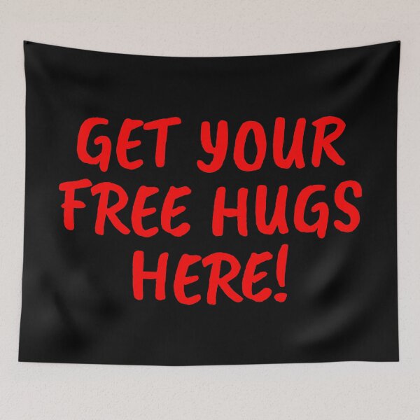 Item preview, Get Free Hugs Text Lettering Calligraphy Design designed and sold by Urban-Lettering.
