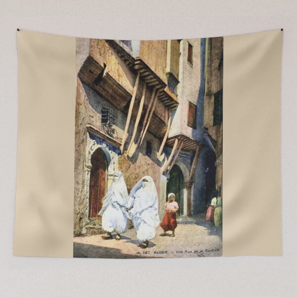 Item preview, original algerian old women with hayak in casbah street designed and sold by kikinafashion.