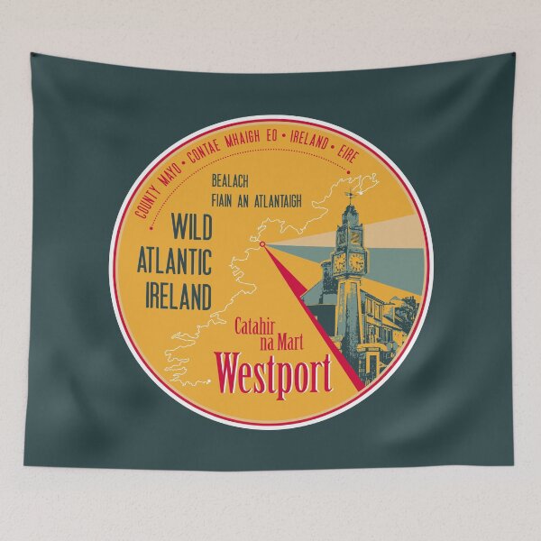 Item preview, Westport County Mayo Ireland T-Shirt Sticker designed and sold by ROADTROOPER.