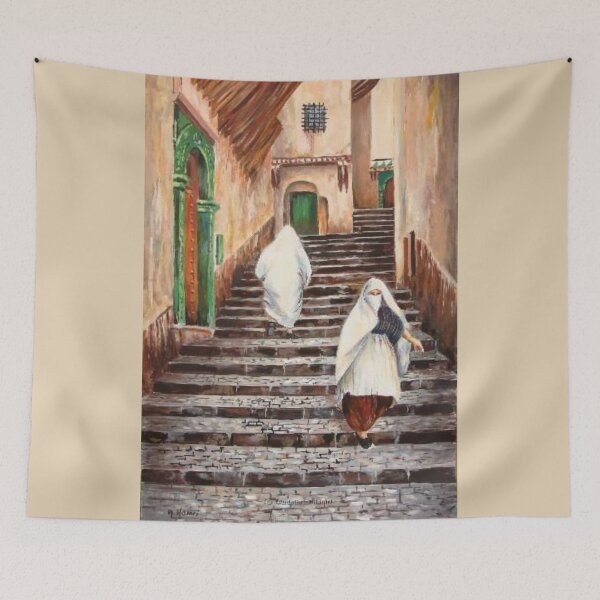 Item preview, original algerian old women with hayak in casbah street designed and sold by kikinafashion.