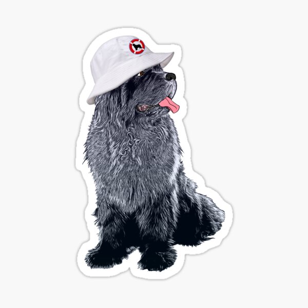 Newfie with Bucket Hat Sticker