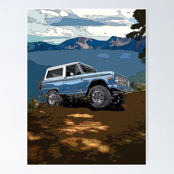 Item preview, Vintage Bronco lake scene designed and sold by M3EX.