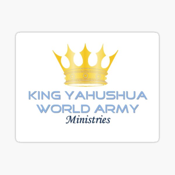 King YAHUSHUA World Army Ministries Logo Sticker