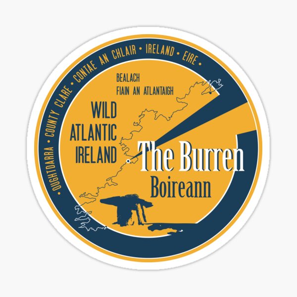 Item preview, The Burren Co Clare Ireland Sticker  designed and sold by ROADTROOPER.