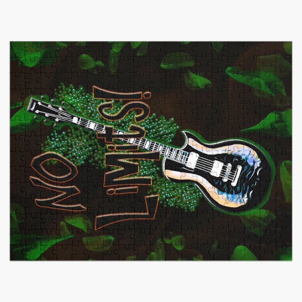 Legaculia electric guitar petals green Jigsaw Puzzle