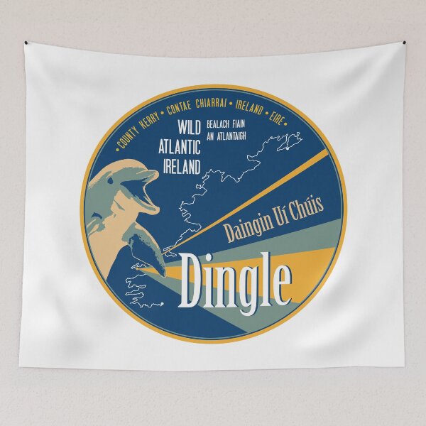 Item preview, Dingle Ireland County Kerry Wild Atlantic Dolphin Sticker designed and sold by ROADTROOPER.