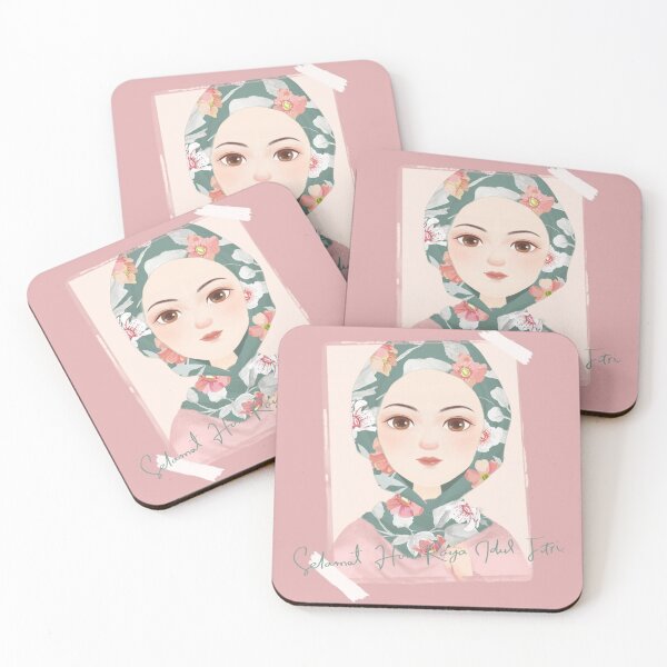 Item preview, Beautiful girl's canvas with flower scarf and pink background designed and sold by chicsignzodiac.
