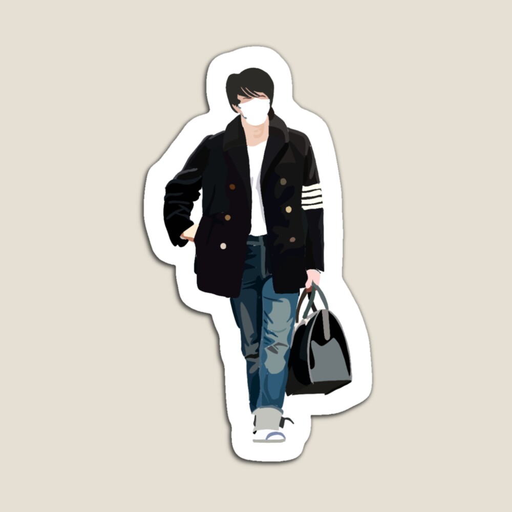 BTS Jimin Airport Fashion Matte Vinyl Stickers Journaling -  Norway