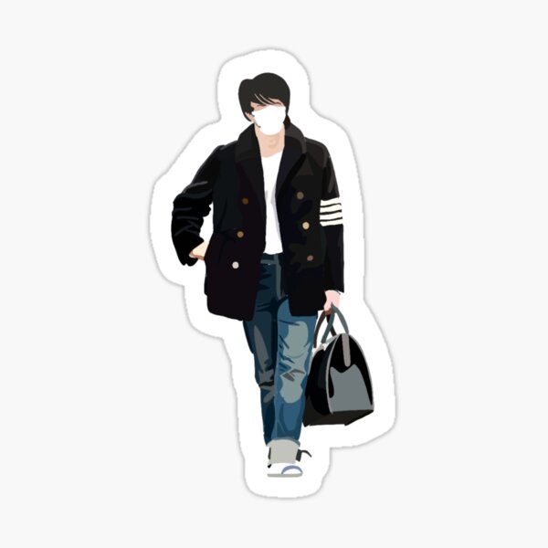 BTS Jimin Airport Fashion Matte Vinyl Stickers Journaling 