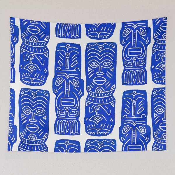 Item preview, Tiki Tumblers No. 4 - original linocut design and print designed and sold by PixelPalmer.