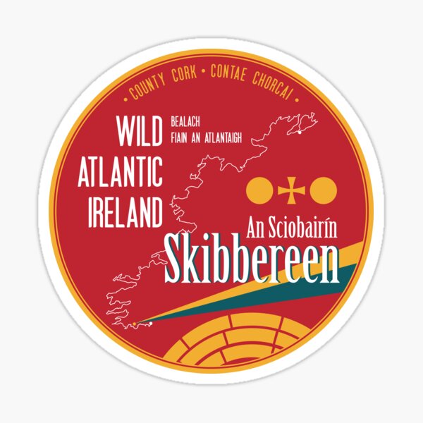 Artikel-Vorschau von Skibbereen Irland Grafschaft Cork Wild Atlantic Sticker, designt und verkauft von ROADTROOPER.