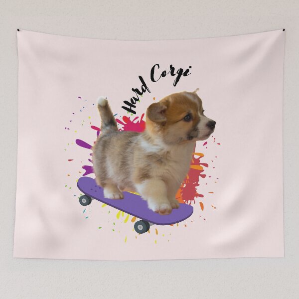 Item preview, skateboarding Hard corgi  designed and sold by nuvalonstyles.