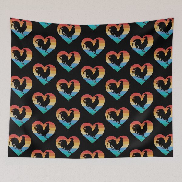 Item preview, Cock Gallo Gallero Rainbow Vintage designed and sold by Rustic Valley Studio.