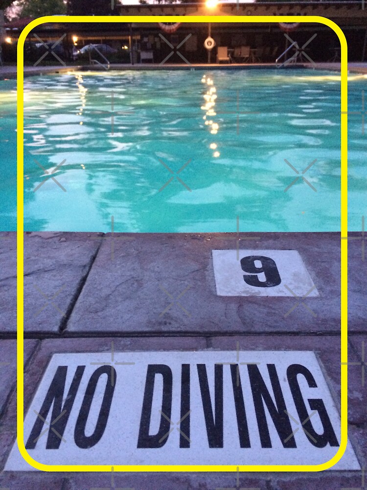 "No Diving in Pool " Sticker for Sale by LIAHONA Redbubble