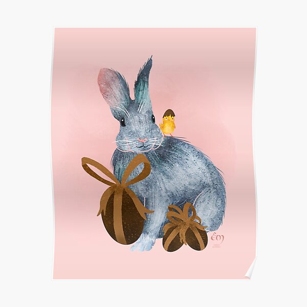 Lapins & poussins de pâques Poster
