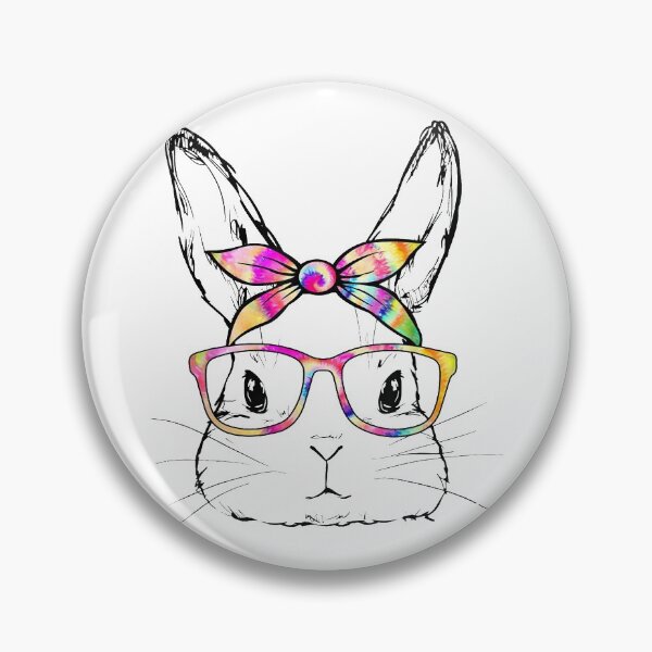 Item preview, Dy Cute Bunny Face Tie Dye Glasses Easter Day designed and sold by ThomasJDingus.