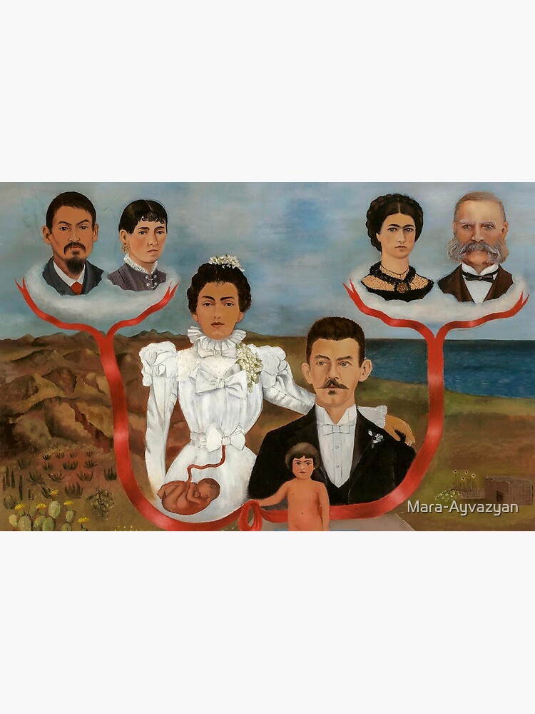 Pochette « Mes grandsparents, mes parents et moi (arbre généalogique) par Frida Kahlo », par Pochette « Mes grandsparents, mes parents et moi (arbre généalogique) par Frida Kahlo », par