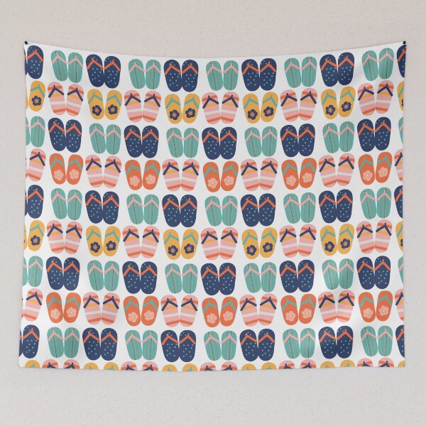 Item preview, Pattern Summer Beach Slippers- orange background designed and sold by Schuva.
