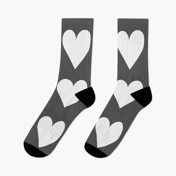 Item preview, Large WHITE & CHARCOAL GREY LOVE HEARTS designed and sold by RachelMacht.