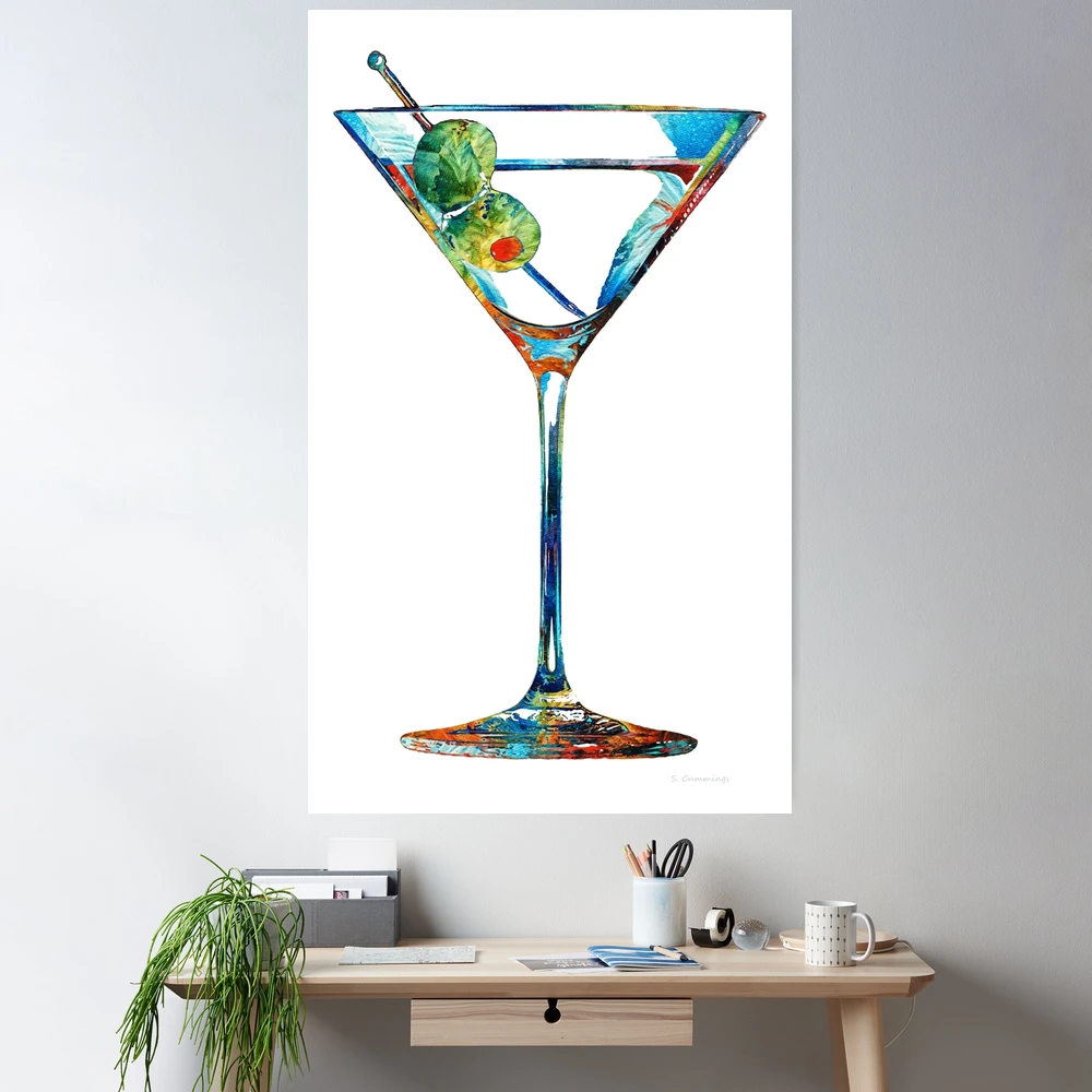 MARTINI GLASSES Cocktail House Home Metal Wall Art Decor Happy Hour Tiki  Interior Sculpture 