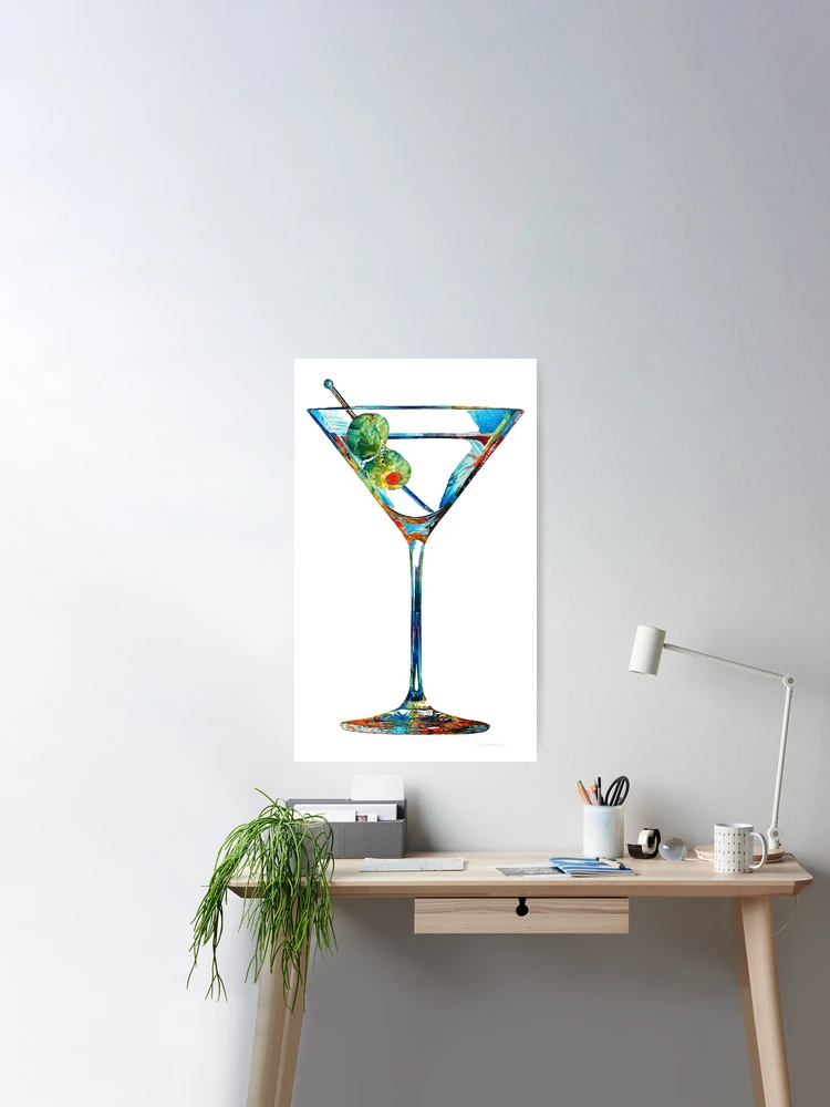 Colorful Martini Glass Art - Cheers - Sharon Cummings by Sharon Cummings