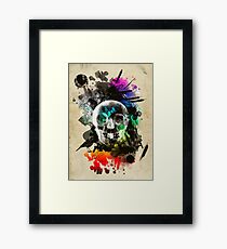 skull explosion Framed Print
