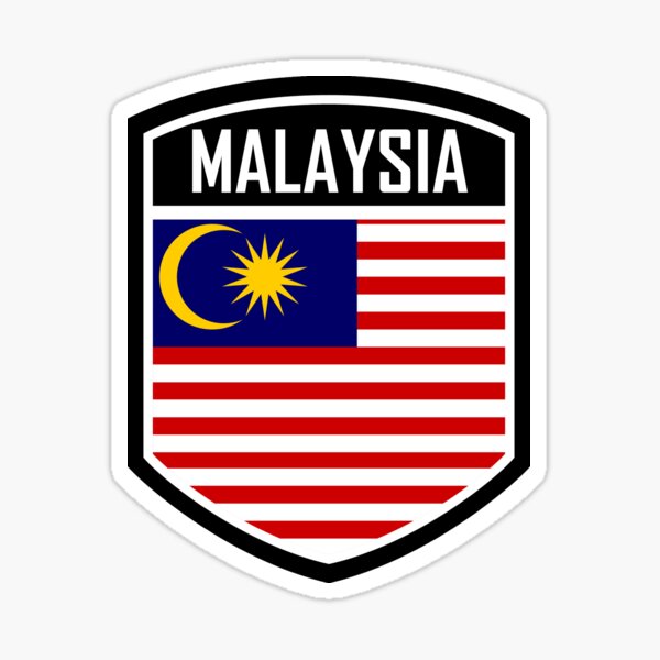 Sticker decal souvenir car coat of arms shield city flag kuala lumpur malaysia