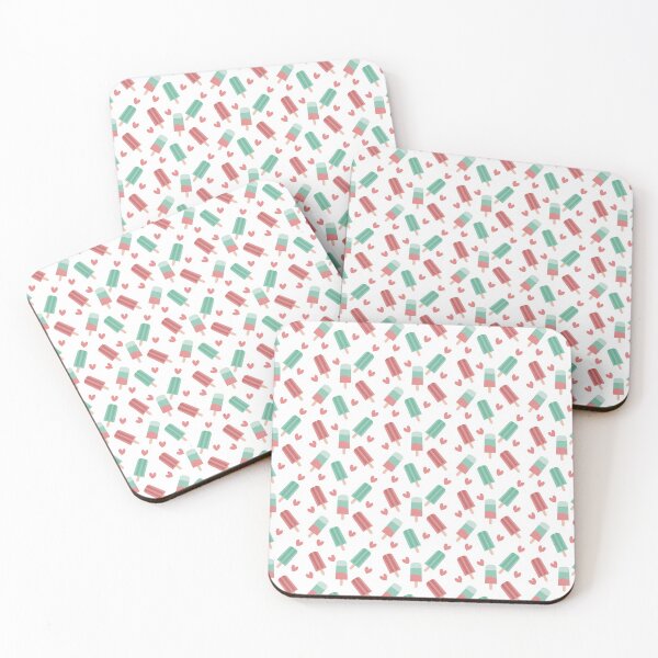 Item preview, Pattern Summer Beach Ice Creams- White background designed and sold by Schuva.