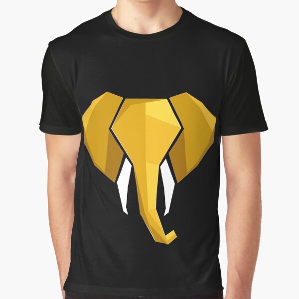 Geometric elephant in our company colours yellow black white ELEPHANT CLUB GDAŃSK Graphic T-Shirt