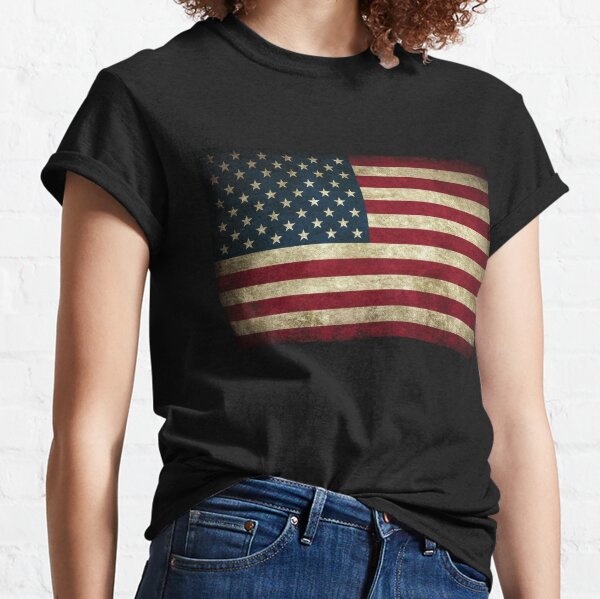 american flag printed t shirt