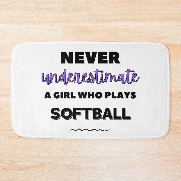 Item preview, Never underestimate a girl who plays softball designed and sold by TheGreenGoat.