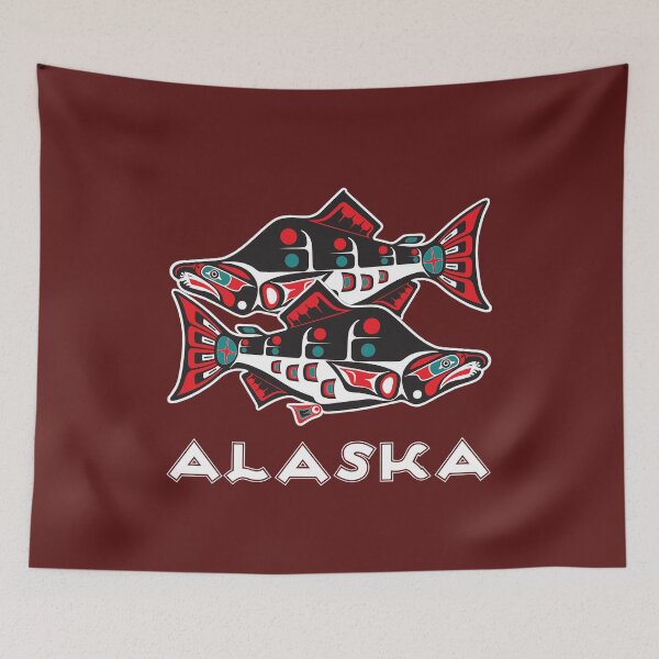 Item preview, Alaska Salmon Fishing Native American Tlingit Art  LSWT designed and sold by TawanPK.